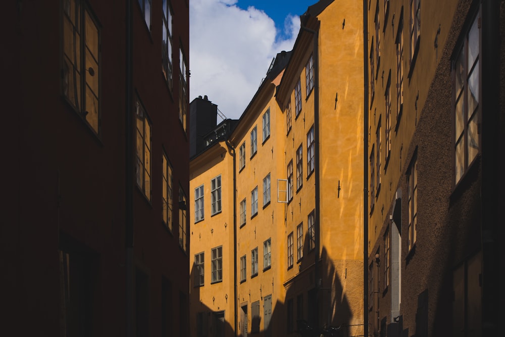 shadow of building reflected on other building