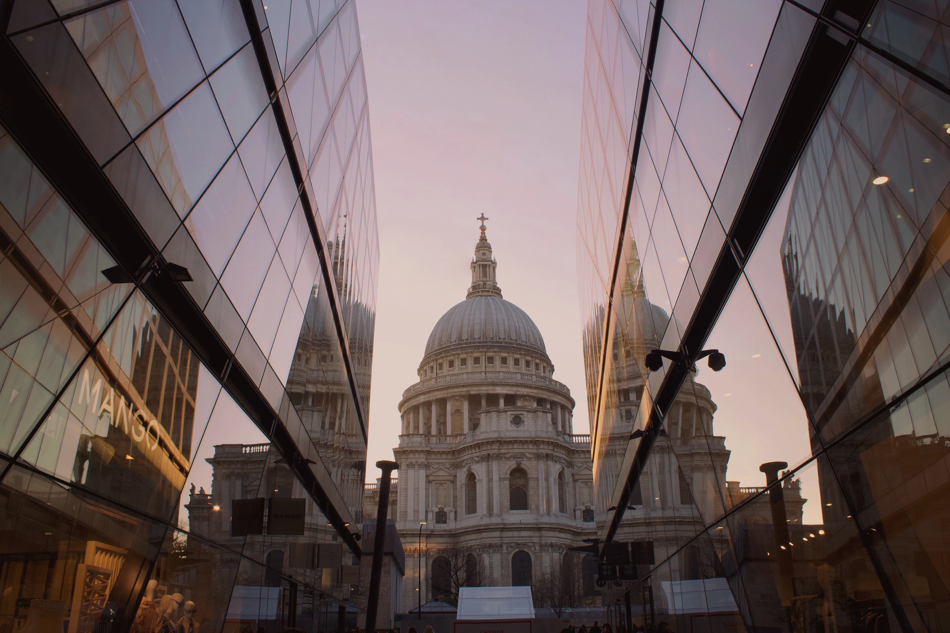 Low-angle view of the dome of St Paul's Cathedral