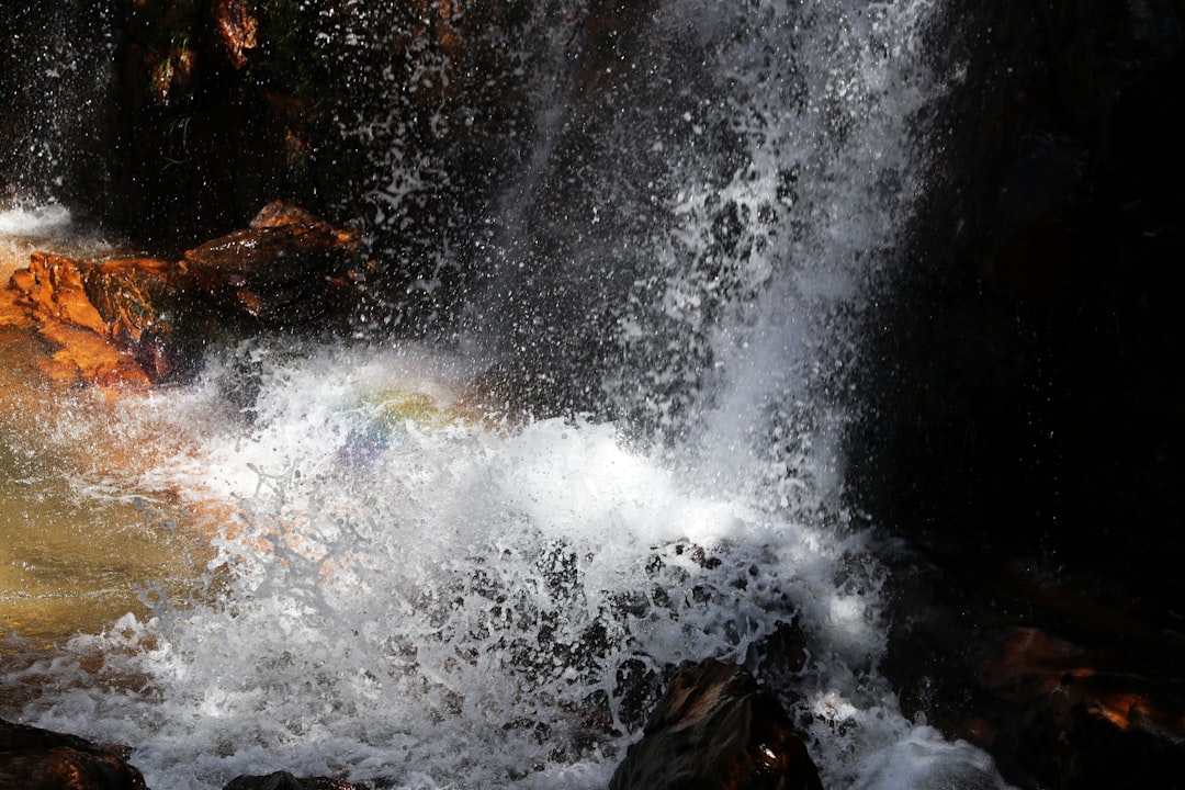 closeup photo of waterfall