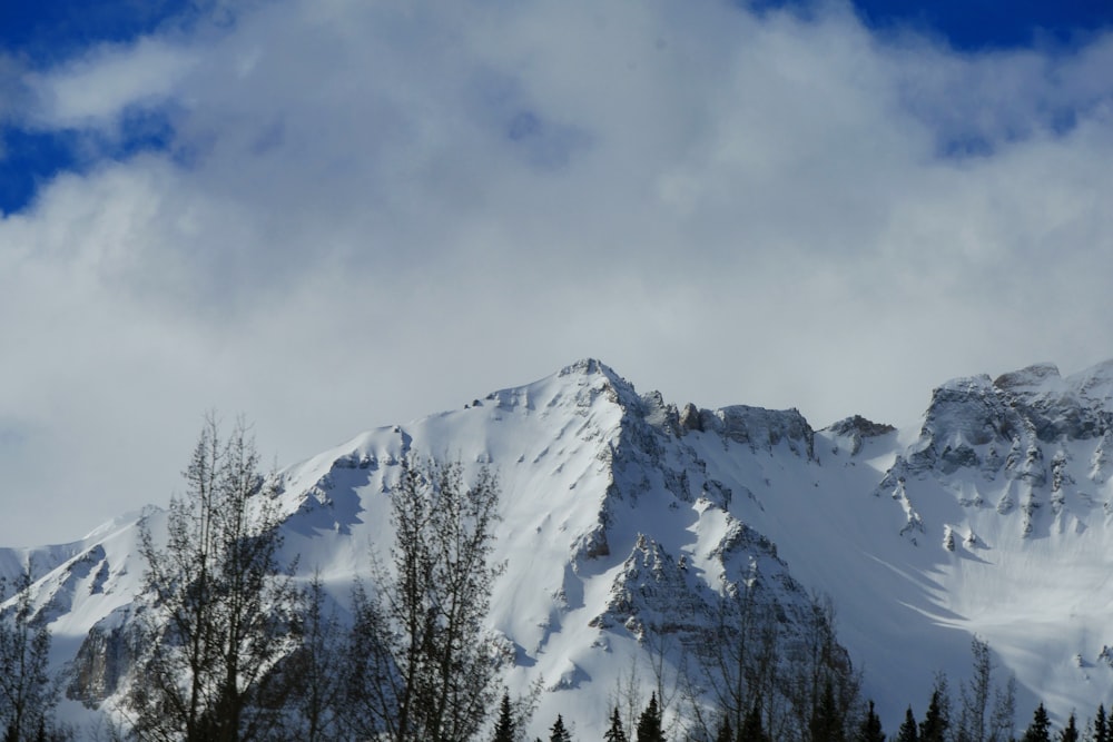 mountain covered with snow