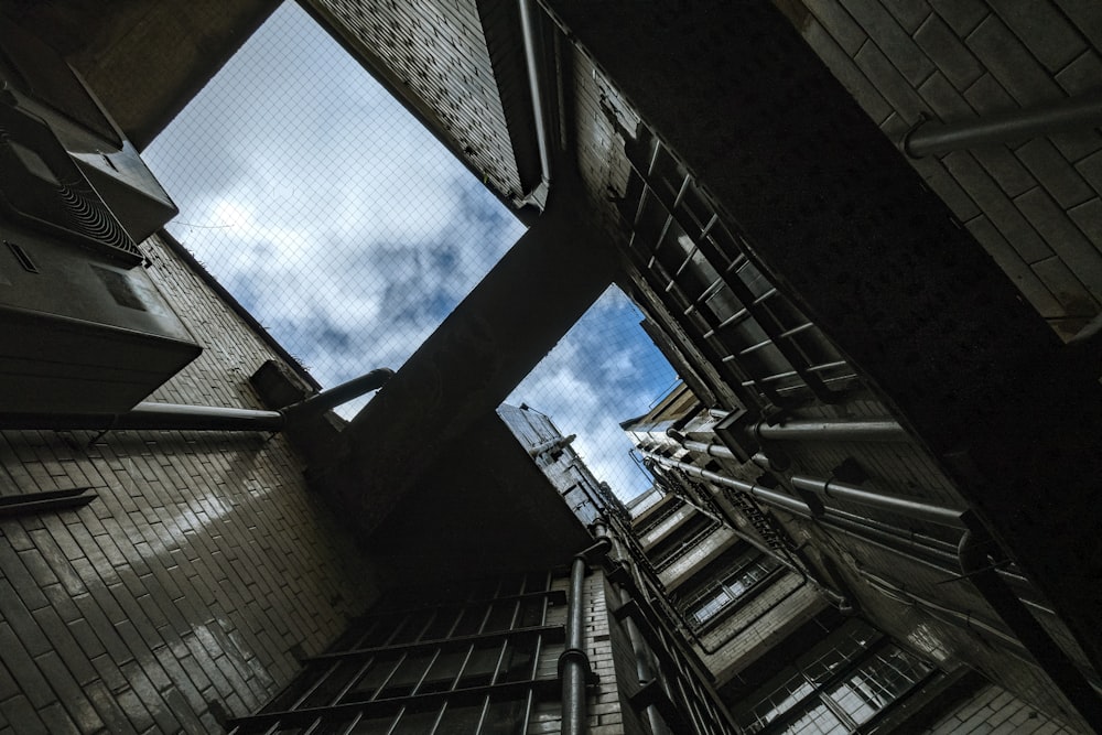 worm's-eye view of apartment building during daytime