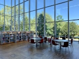 three round white wooden tables