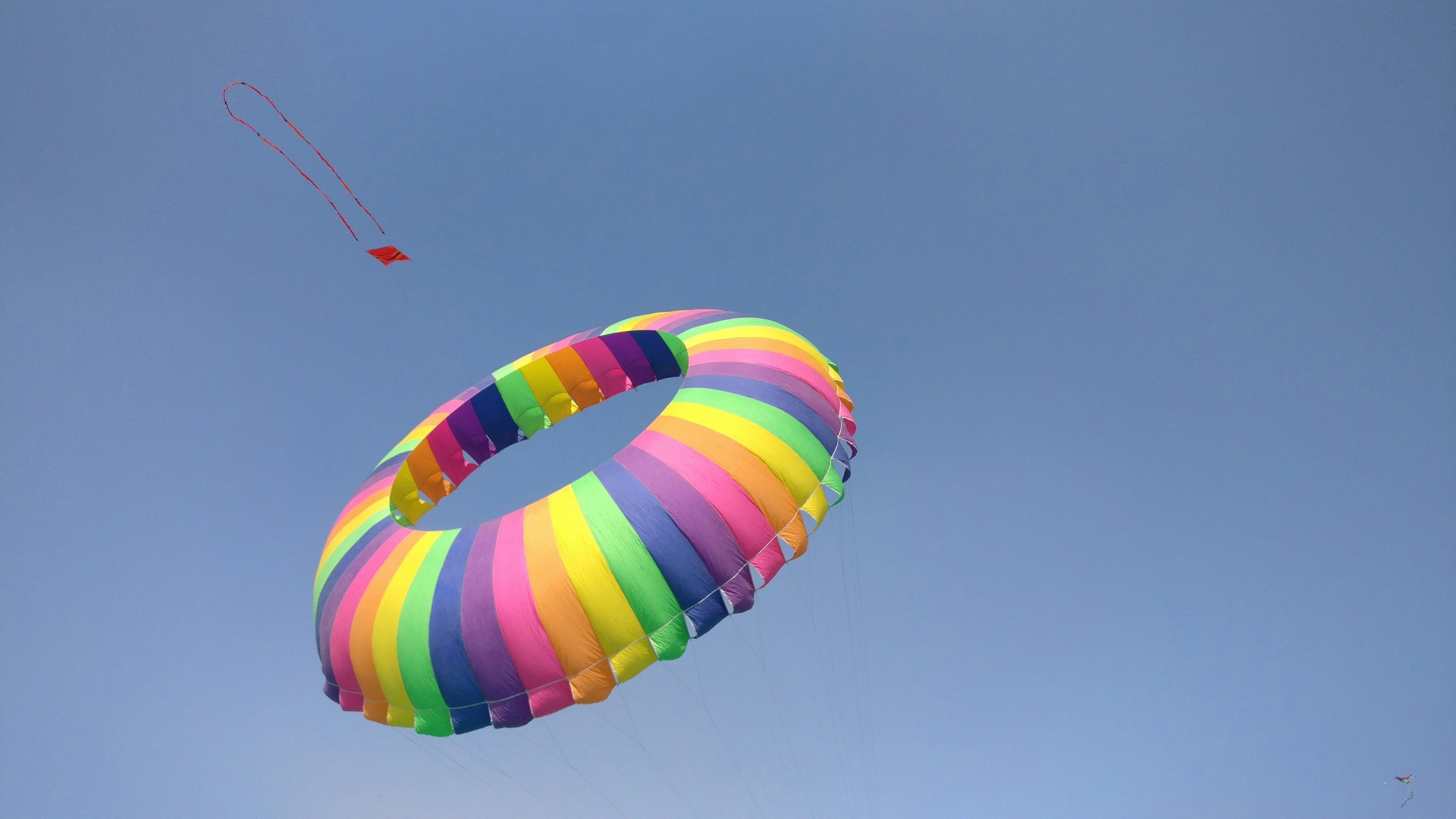 multicolored parachute