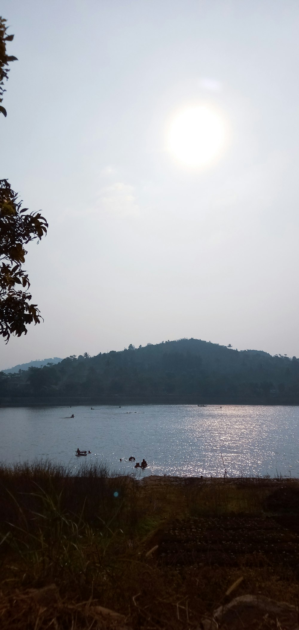 lake near mountain view