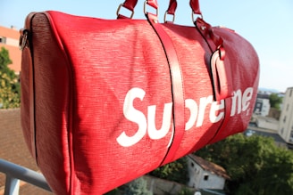 red Supreme bag