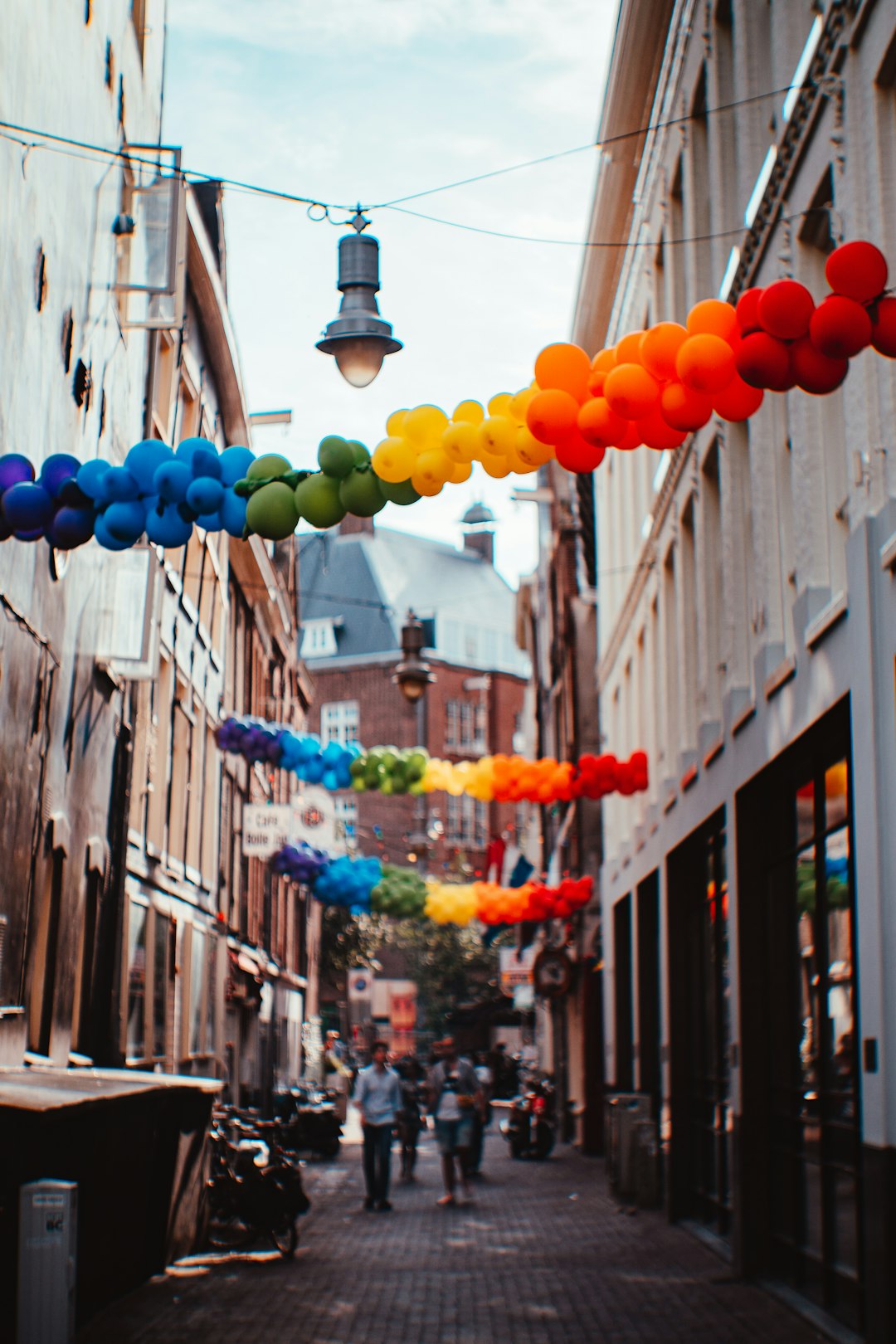 pathway with balloons