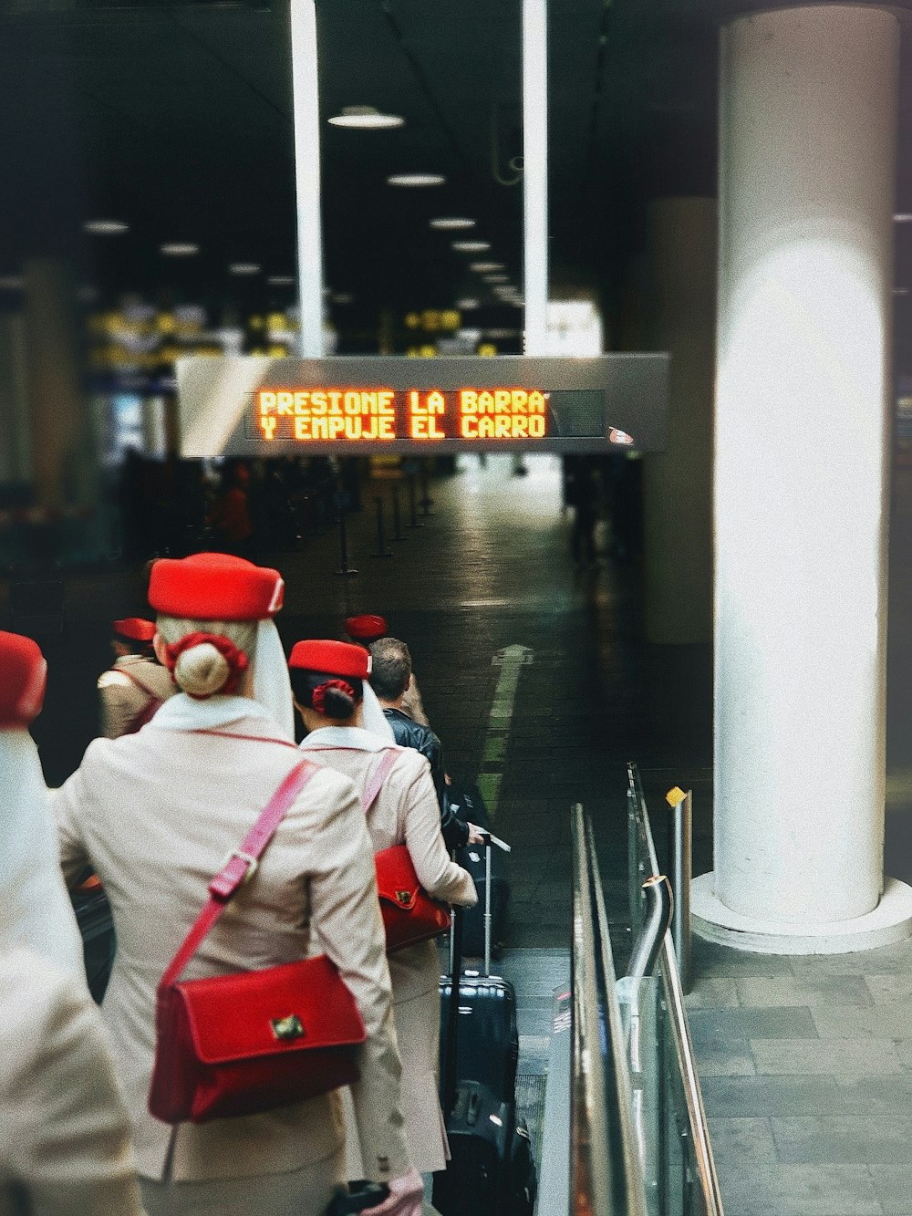 people walking from airport