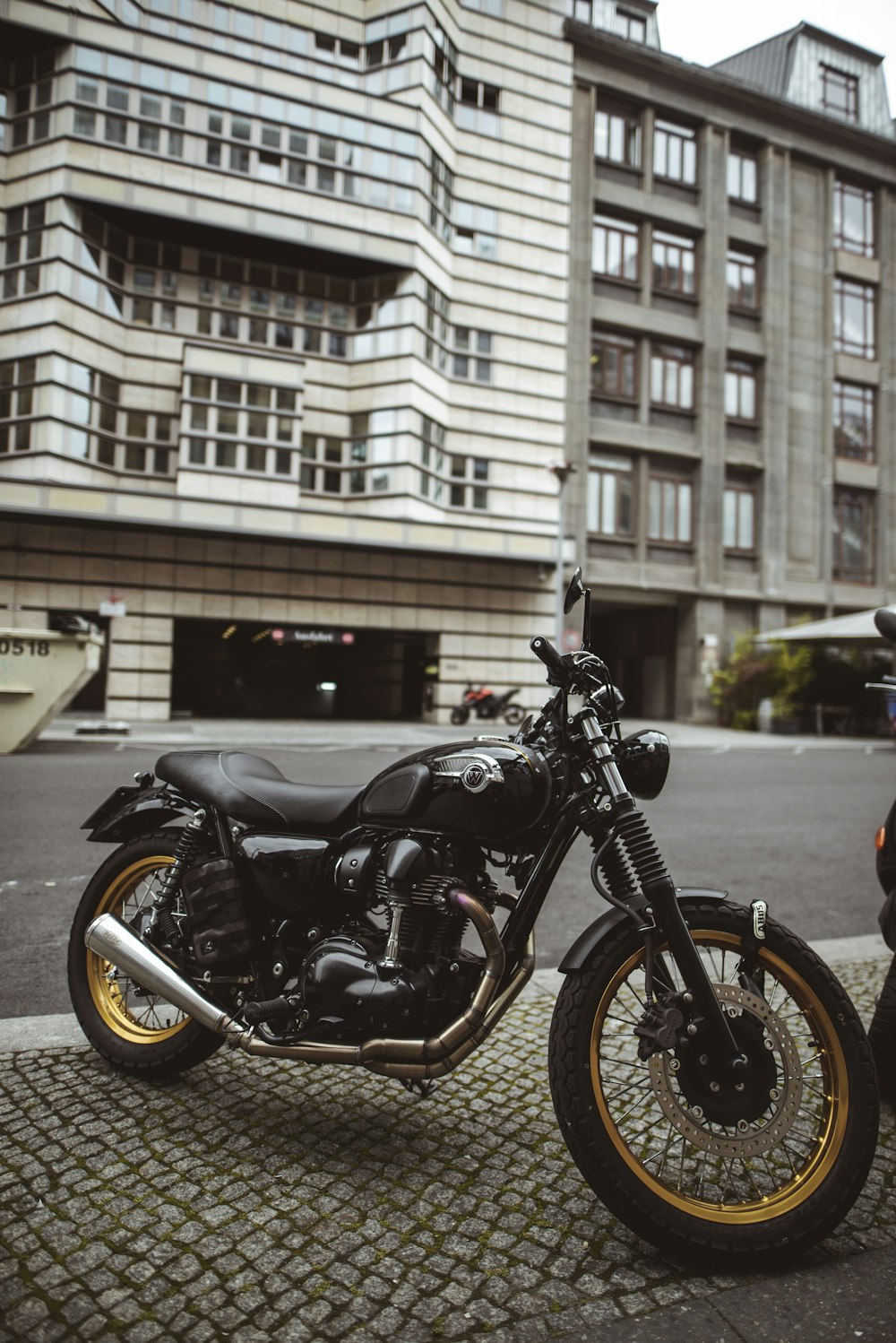 schwarz-graues Motorrad