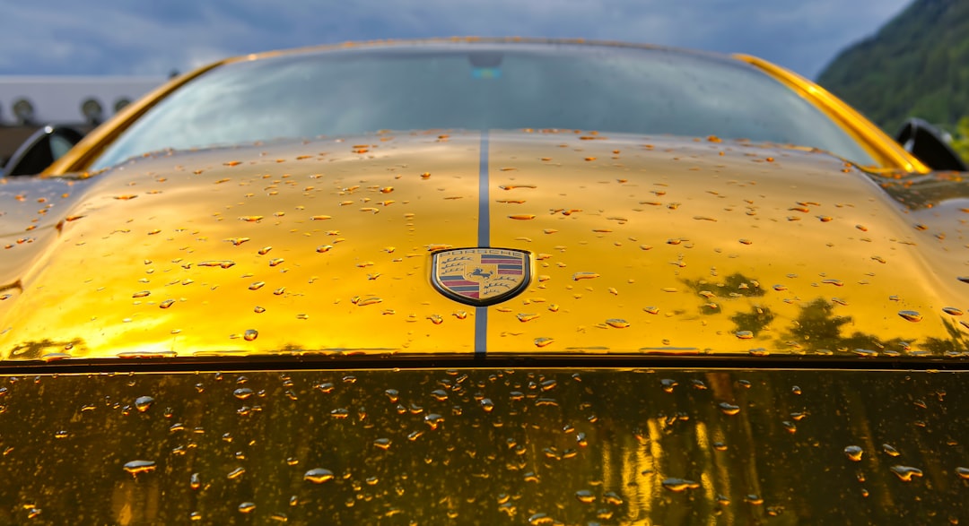 closeup photo of yellow and black Lamborghini vehicle