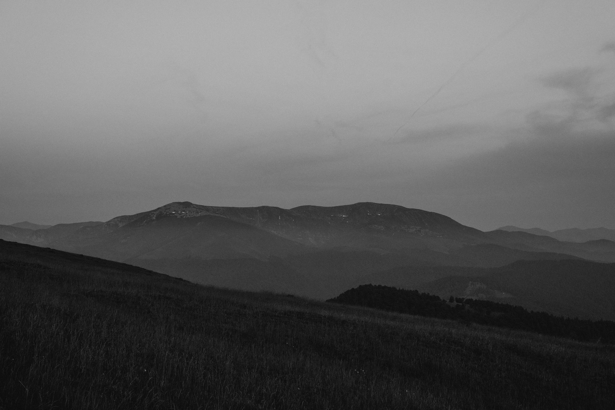 mountain covered with fogs view