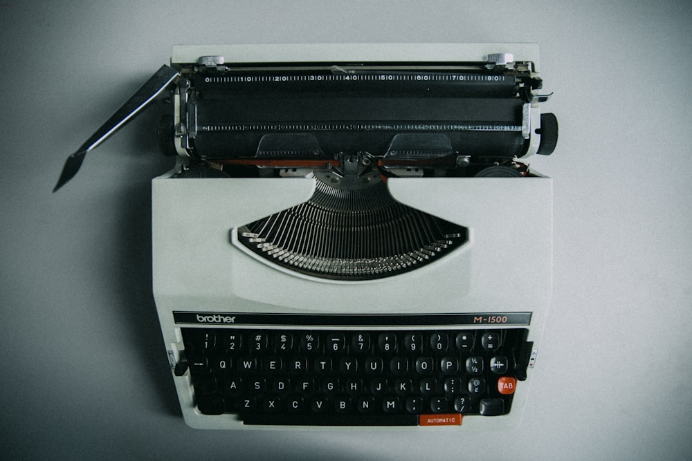 black typewriter