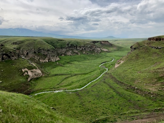 aerial photography of green mountain range during daytime in Shirak Province Armenia