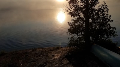 A serene view of Dal Lake at sunrise with shikaras gently floating on the water.