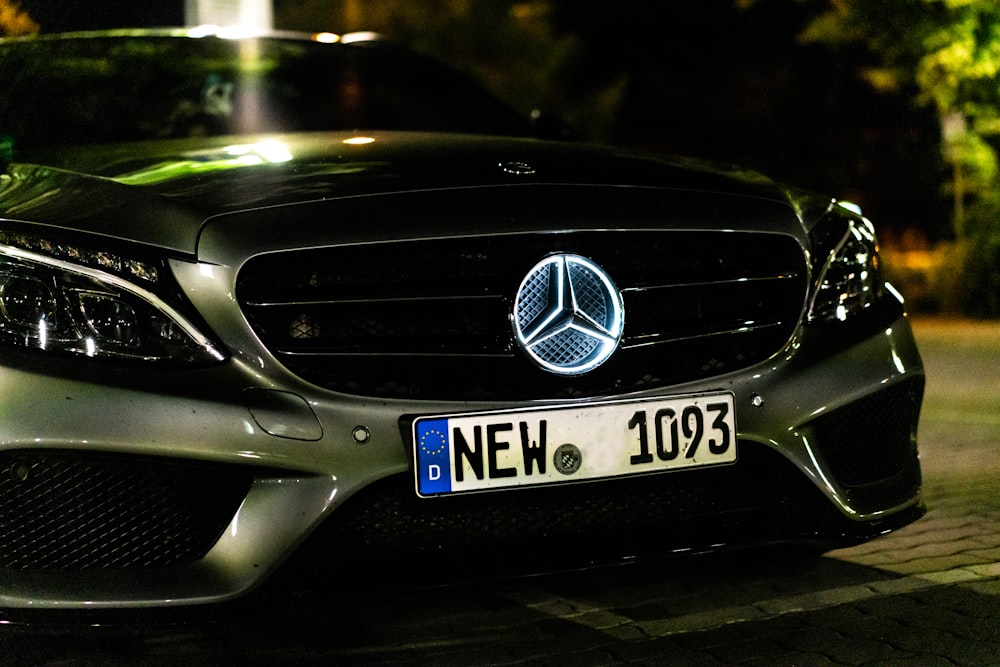 black Mercedes-Benz car