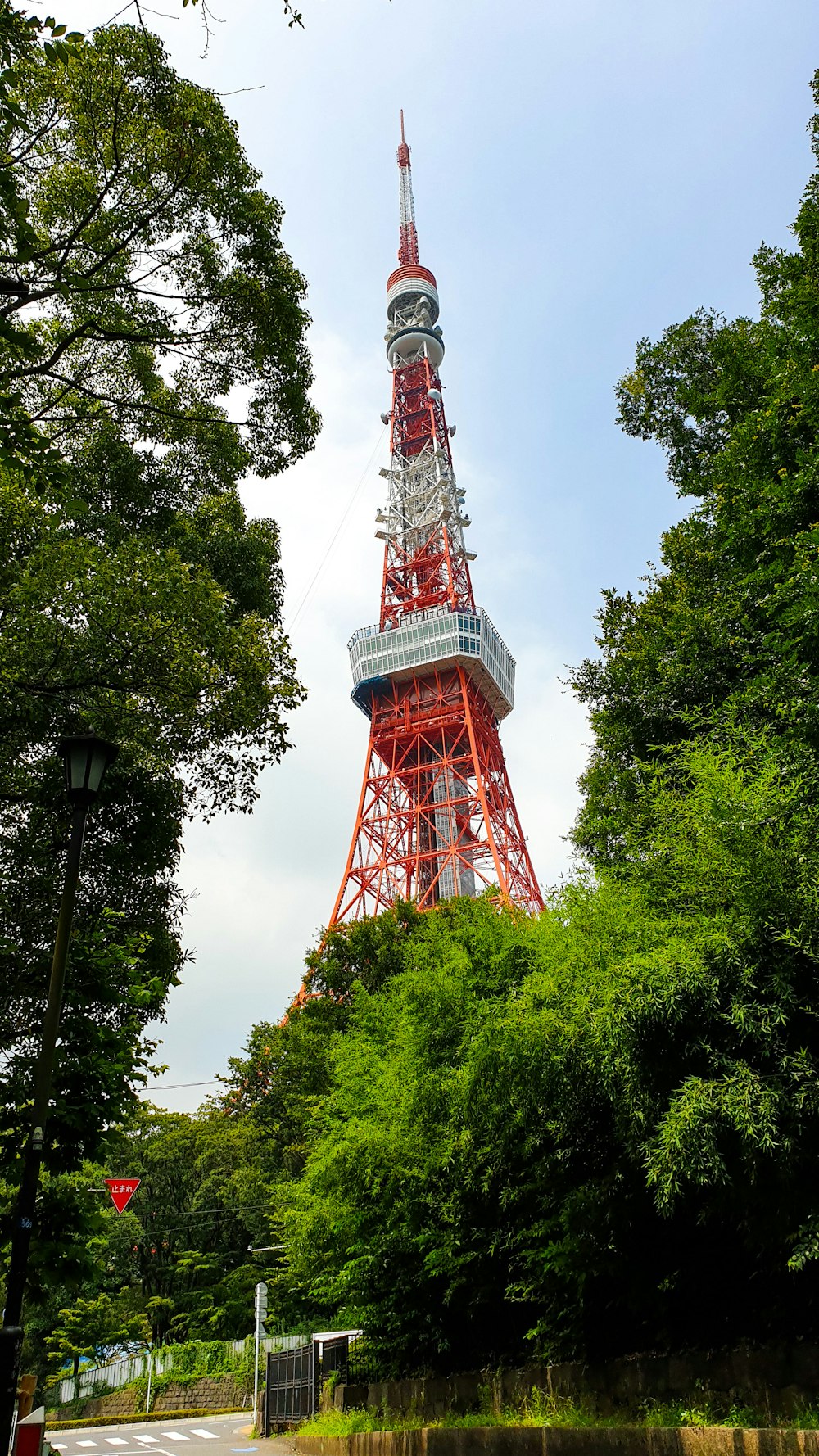 orange and white tower