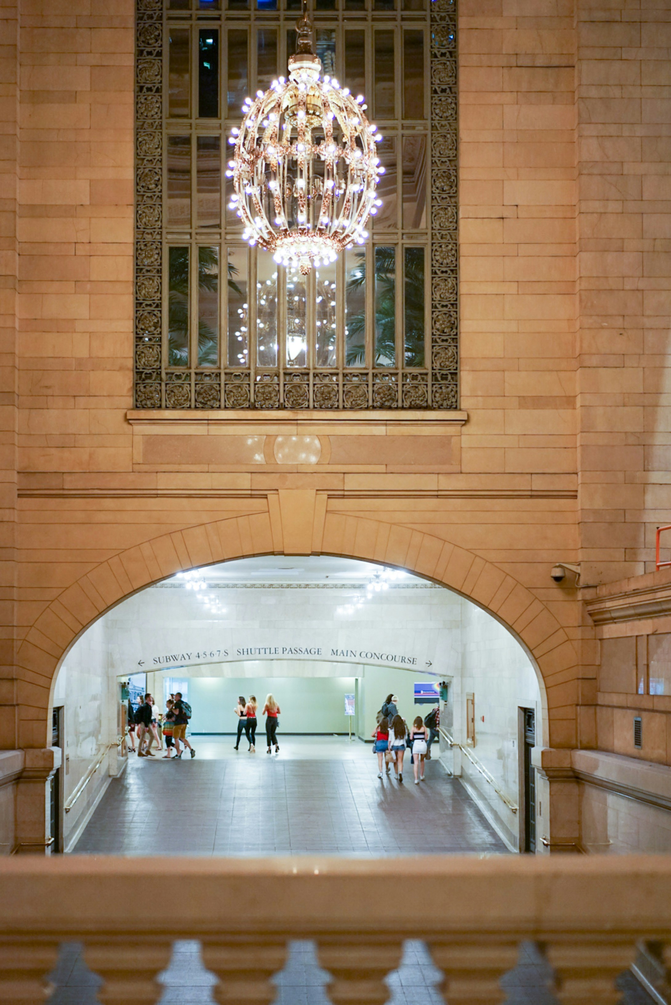 lighted glass chandelier