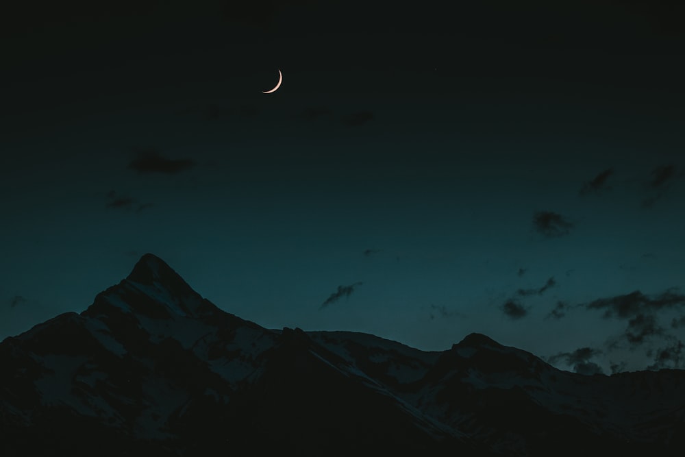 silhouette photo of mountains