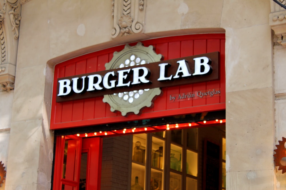 Burger Lab signage