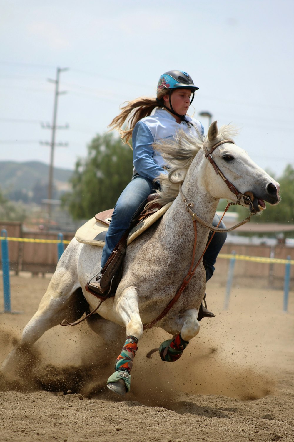 woman riding horse