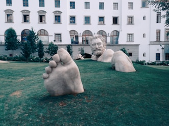 male statue near building