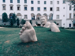 male statue near building