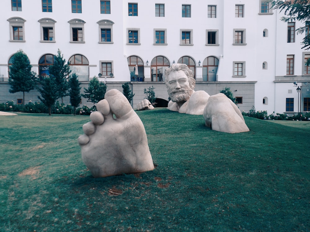 male statue near building