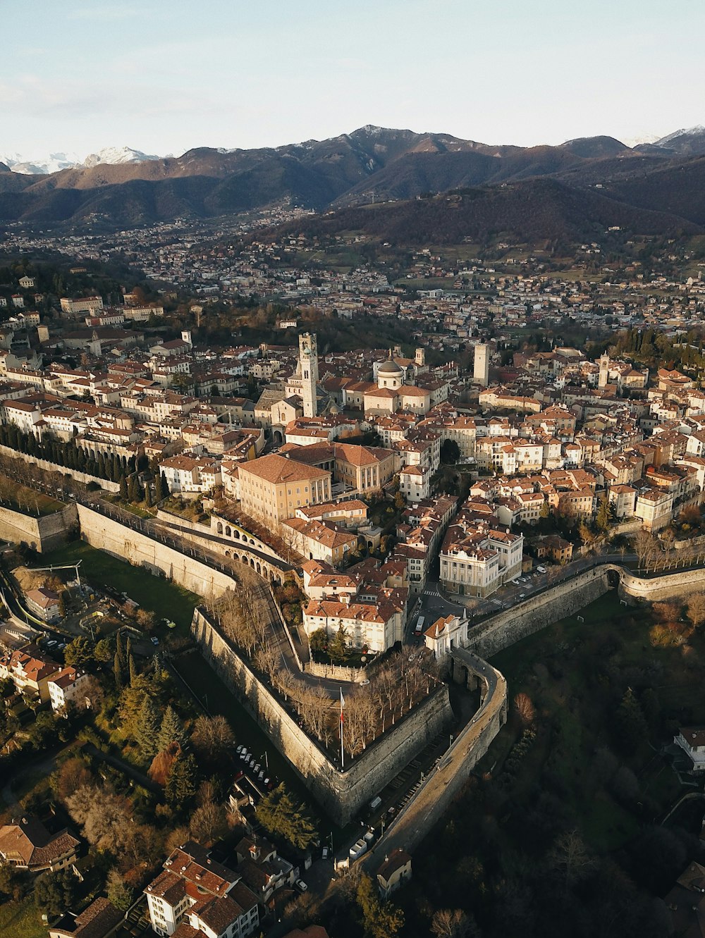 aerial view of buildings