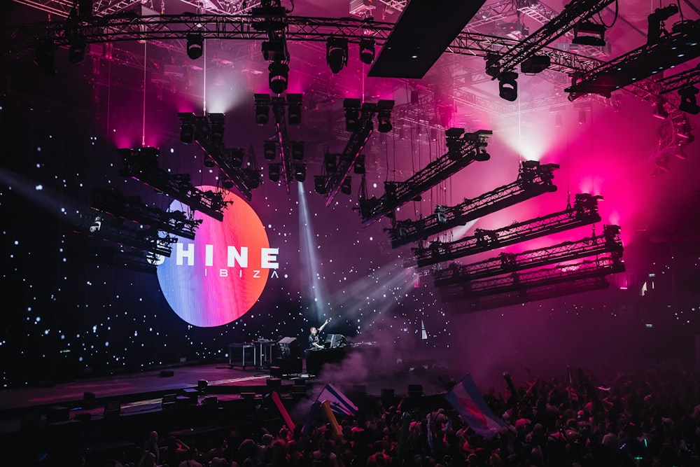 people gathering inside dome building