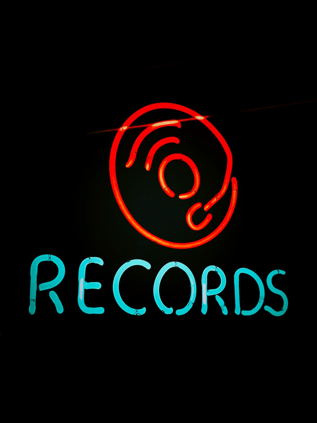 records signage