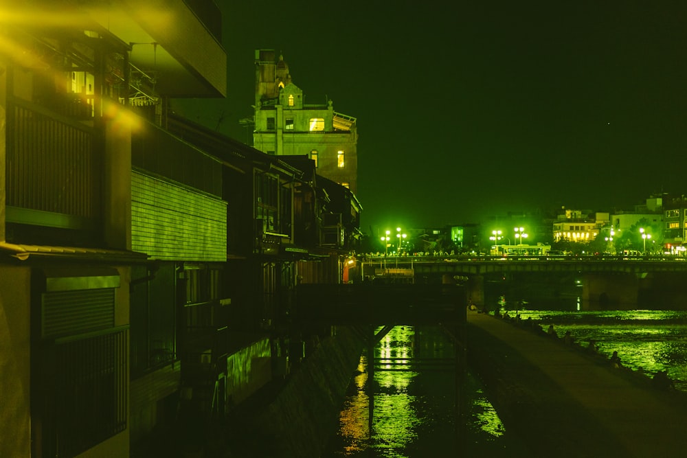 photo of white and gray house at night