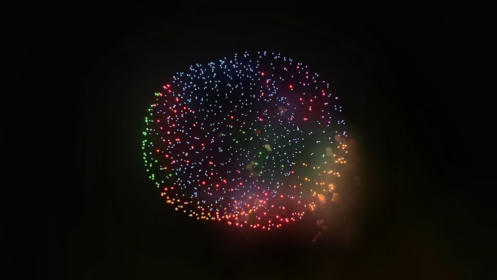 fireworks at night time