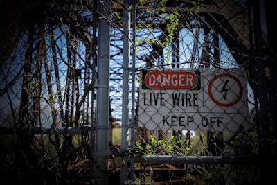 danger live wire signage dangerous zoom background