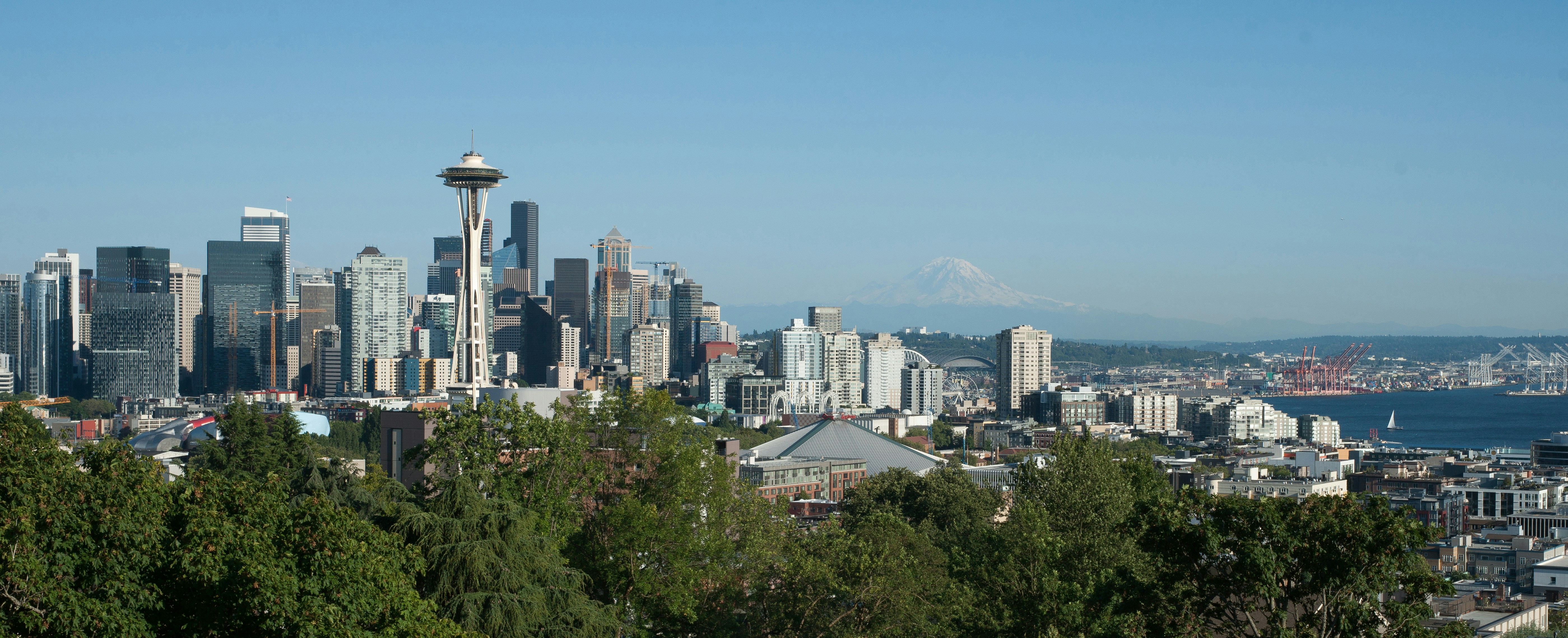 Seattle on a cloudless day.