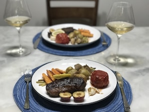 cooked food on plate