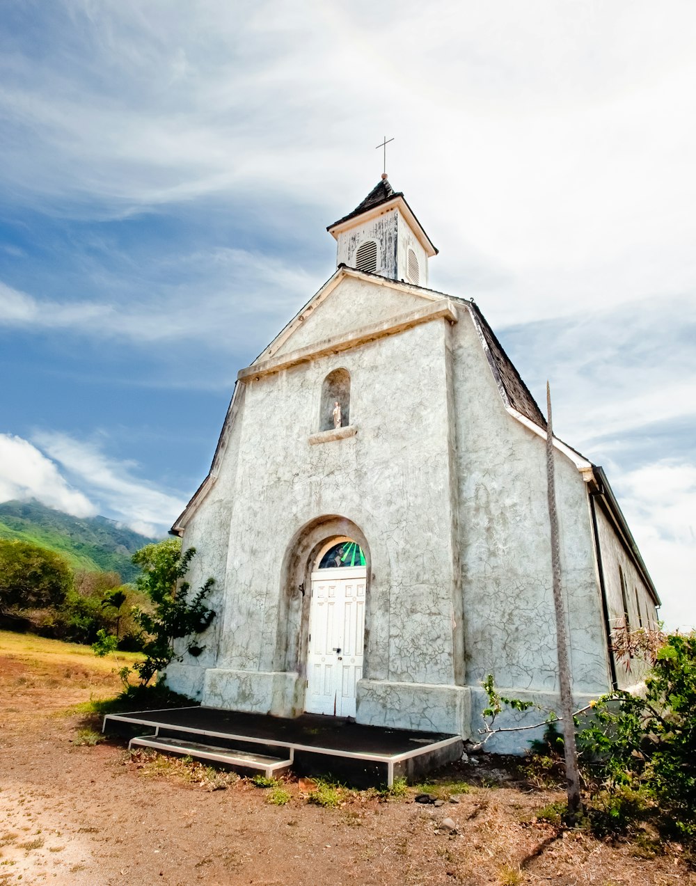 gray and brown church