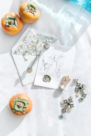 An artistic shot of finished pieces arranged thoughtfully, reflecting omnira’s essence.