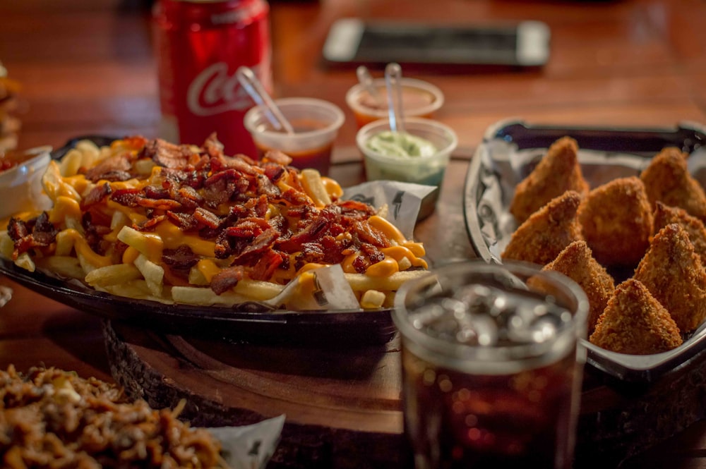 cooked foods in plate