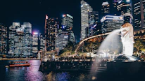 Singapore skyline at dusk, symbolizing opportunity and connection.