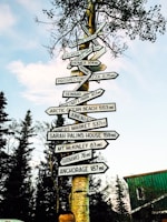 white street signgages