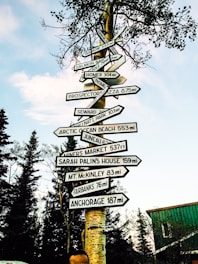 white street signgages