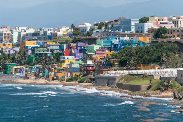 Colonial waterfront of Old San Juan, Puerto Rico
