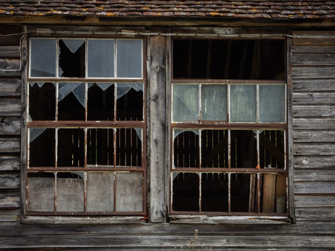 broken glass window,