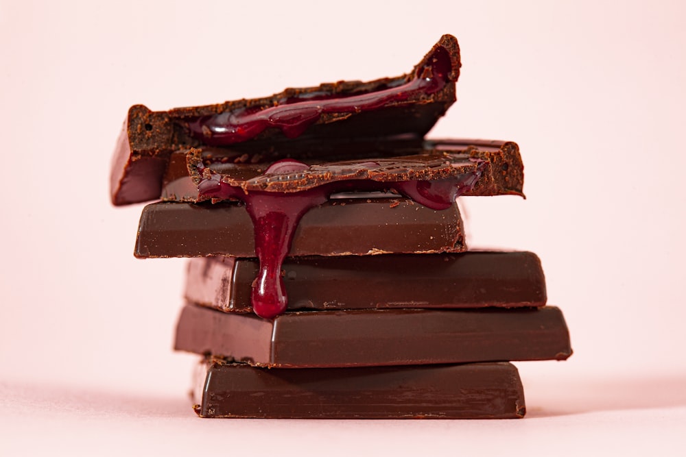 Fotografia em close-up de comida de chocolate marrom