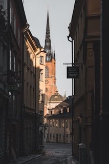 empty building alley