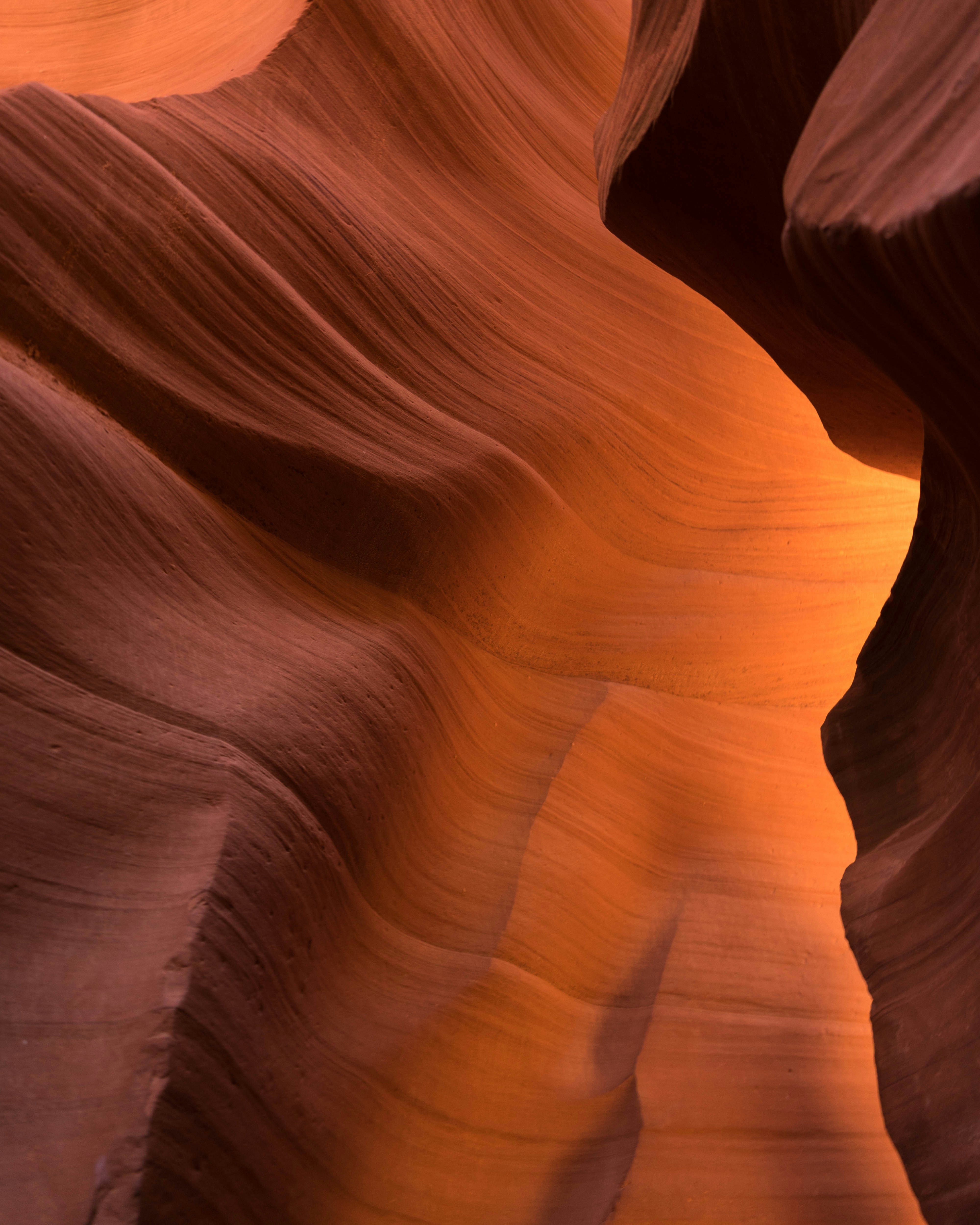 a narrow slot in the side of a canyon