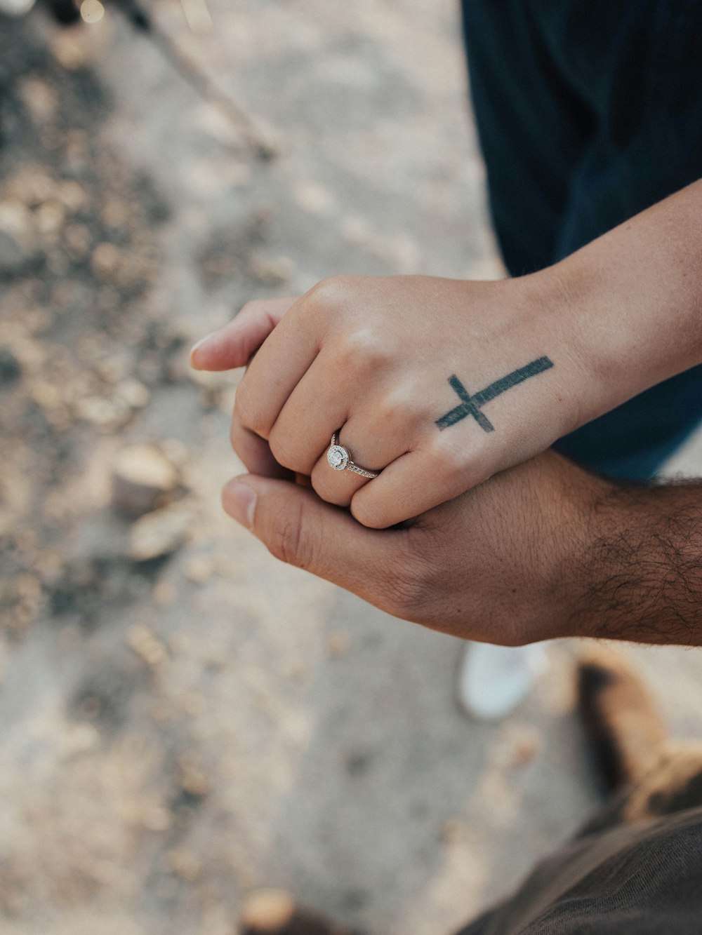 two people holding hands photo – Free Grey Image on Unsplash
