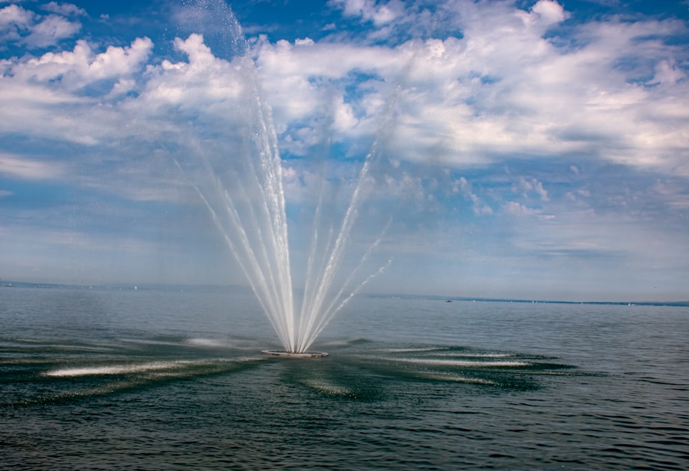 birds eye photography of geyser