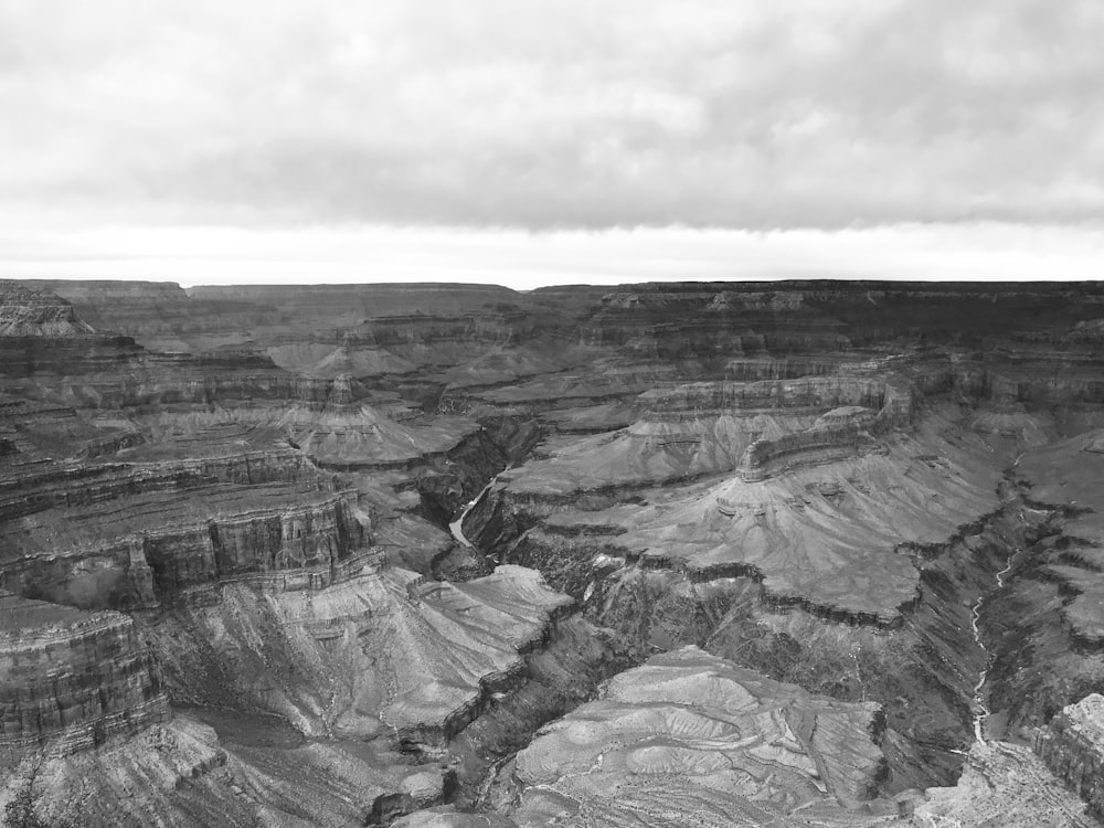 grayscale photography of mountain