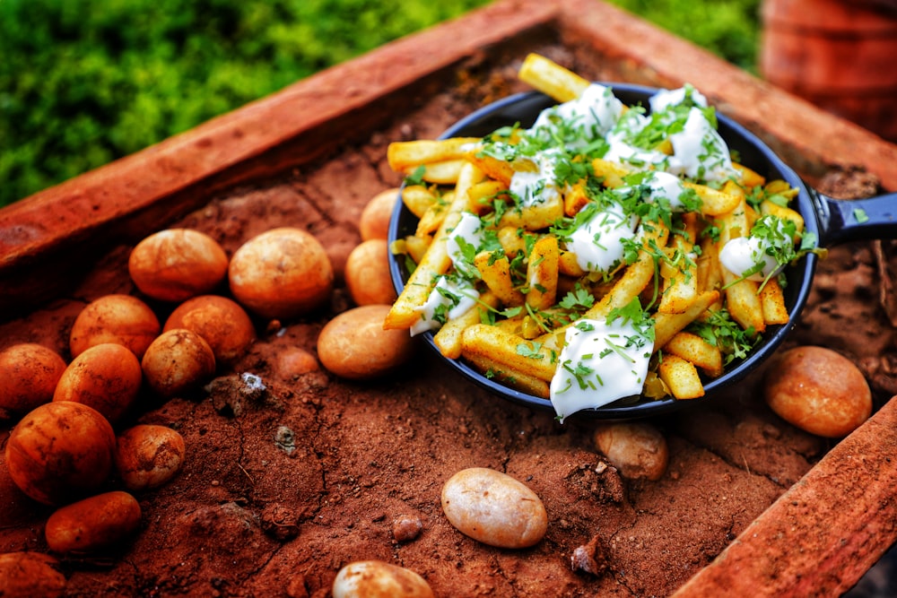 fries on pan