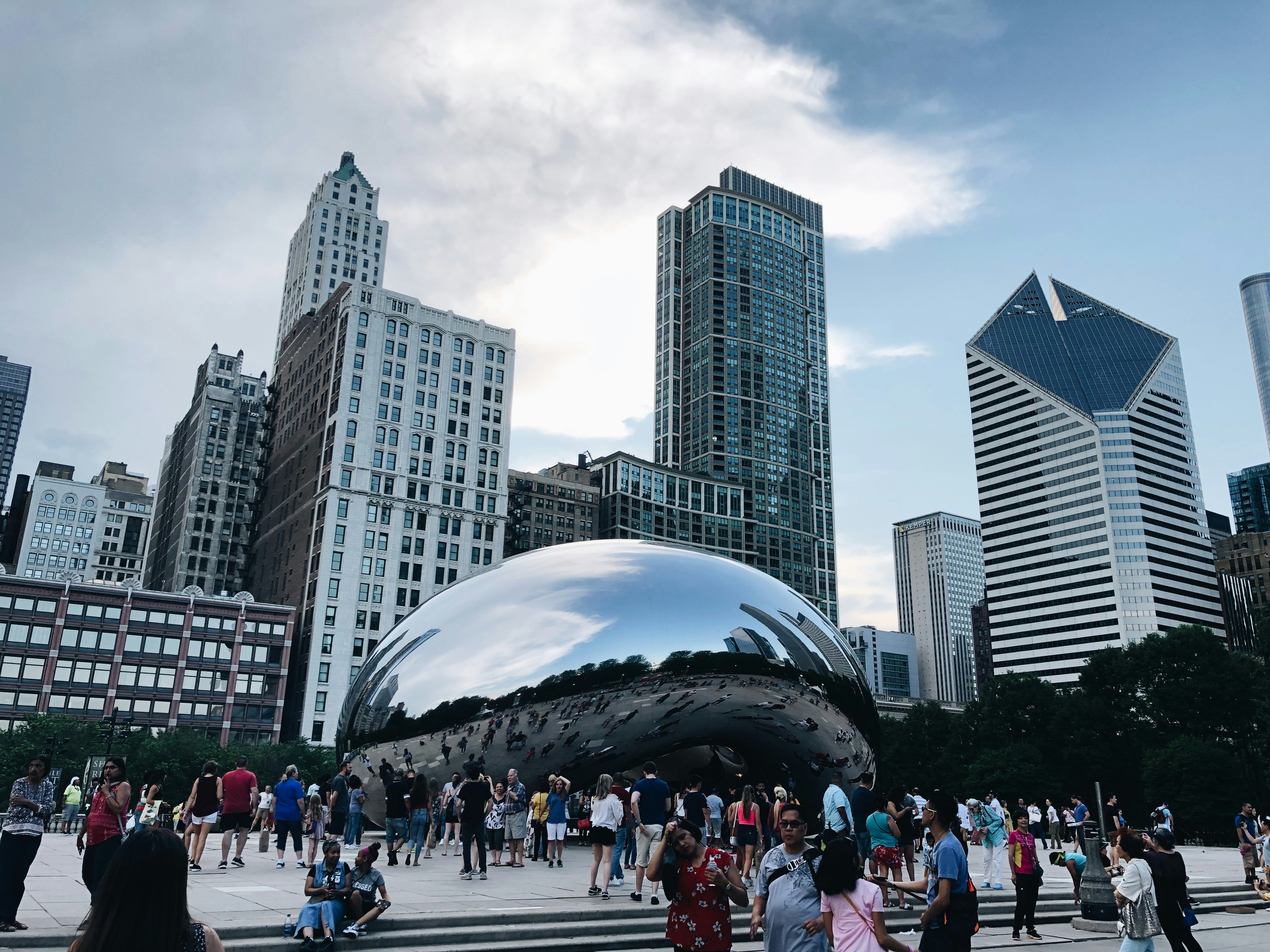 people near dome structure